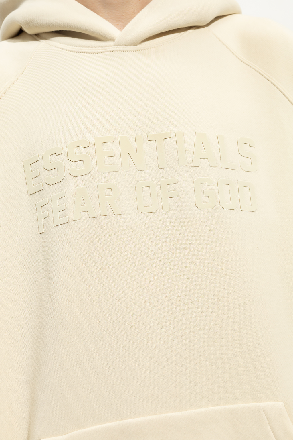 Cream Hoodie with logo pattern Fear Of God Essentials - Vitkac Canada